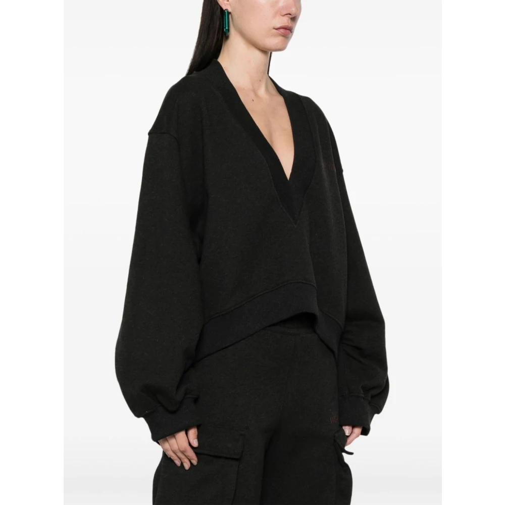 The Attico Nero E Marrone Sweatshirts voor Vrouwen Black Dames
