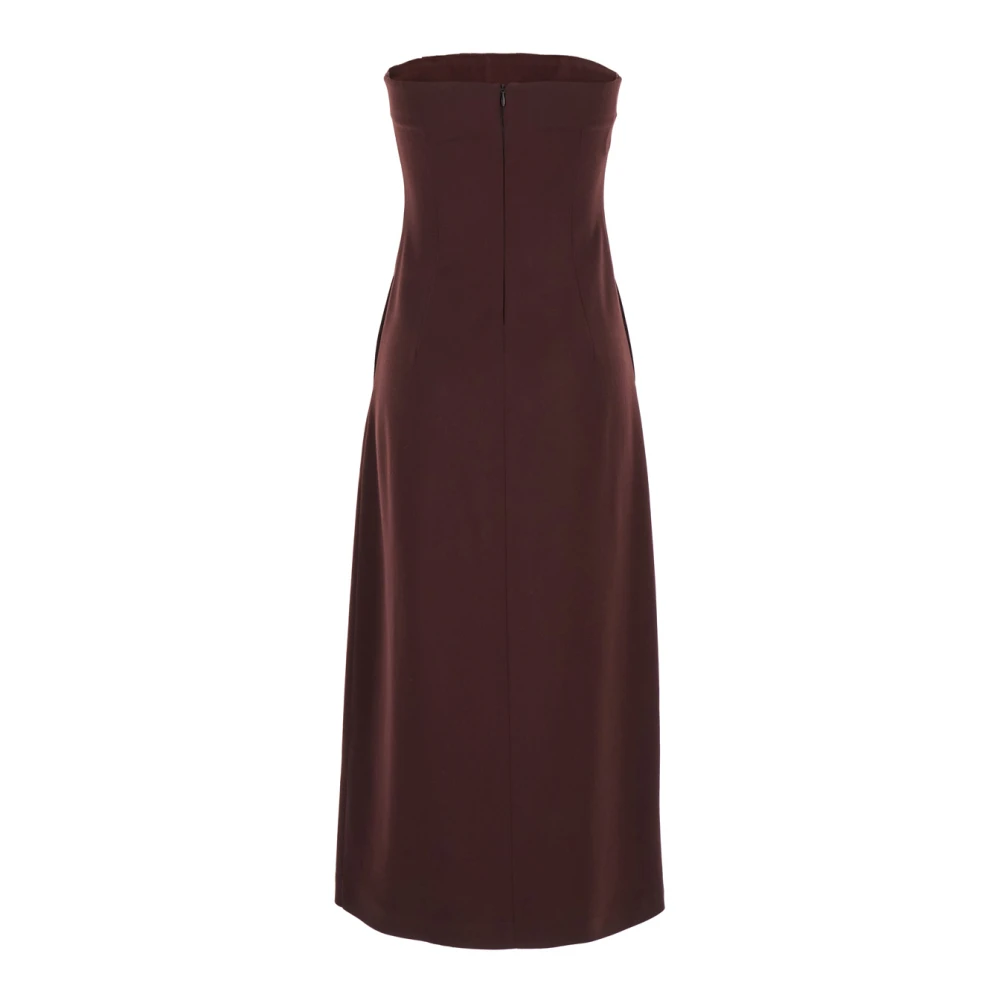 Semicouture Bordeaux Bustier Jurk Red Dames