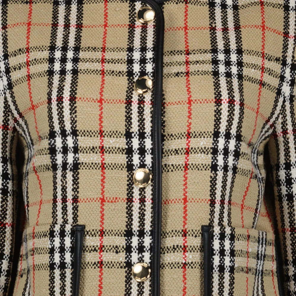 Burberry Vintage Check Cardigan Beige Dames