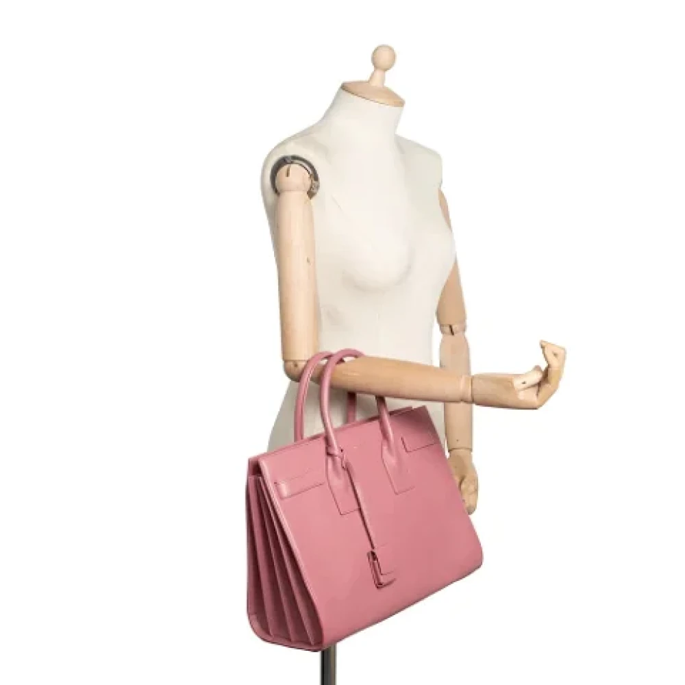 Yves Saint Laurent Vintage Pre-owned Leather handbags Pink Dames
