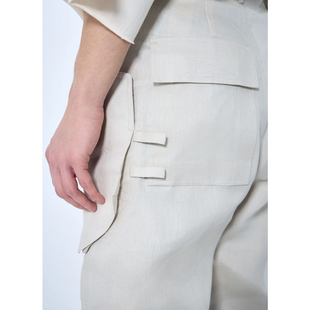 Rick Owens Structured Cargo Pants Beige Heren