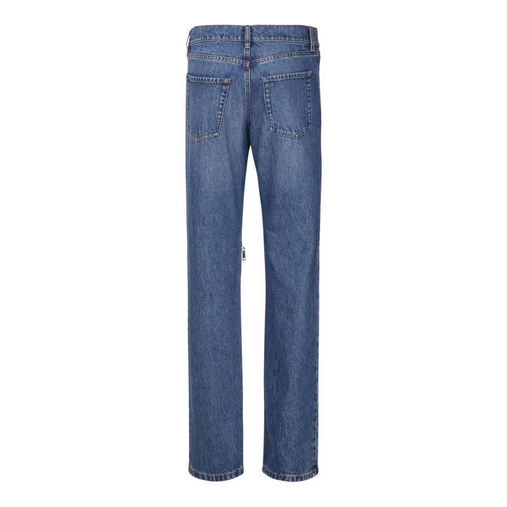 Coperni Navy Katoenen Jeans Rits Zakken Blue Dames