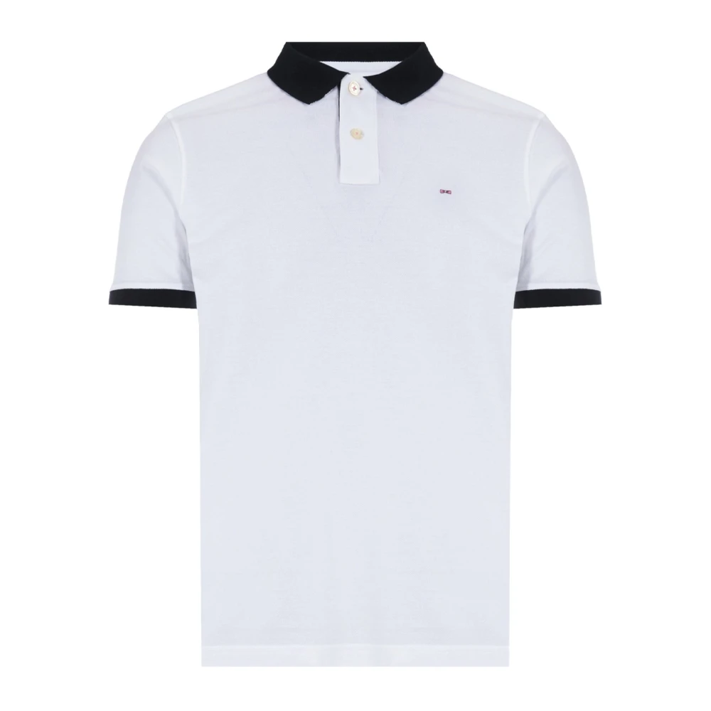 Eden Park Polo Shirt Korte Mouw White Heren