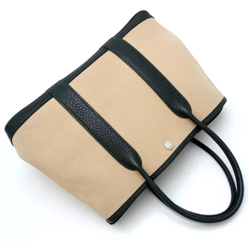 Hermès Vintage Pre-owned Canvas handbags Beige Dames