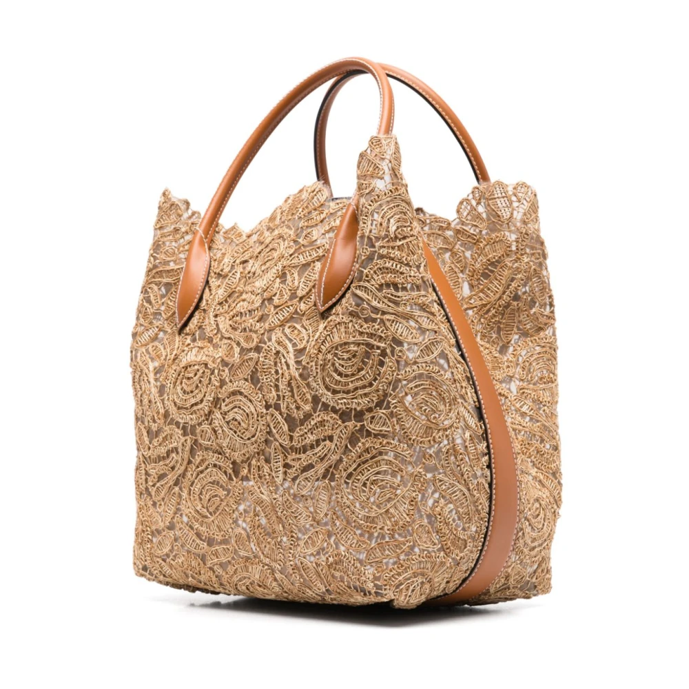 Ermanno Scervino Beige Shopper Tas voor Vrouwen Beige Dames