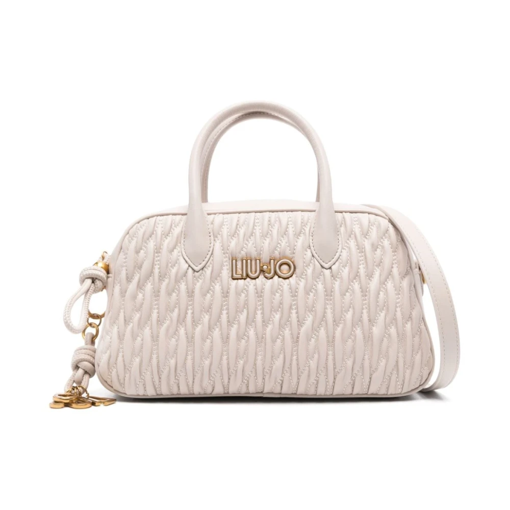 Liu Jo Gewatteerde Eco-Leren Schoudertas Beige Dames