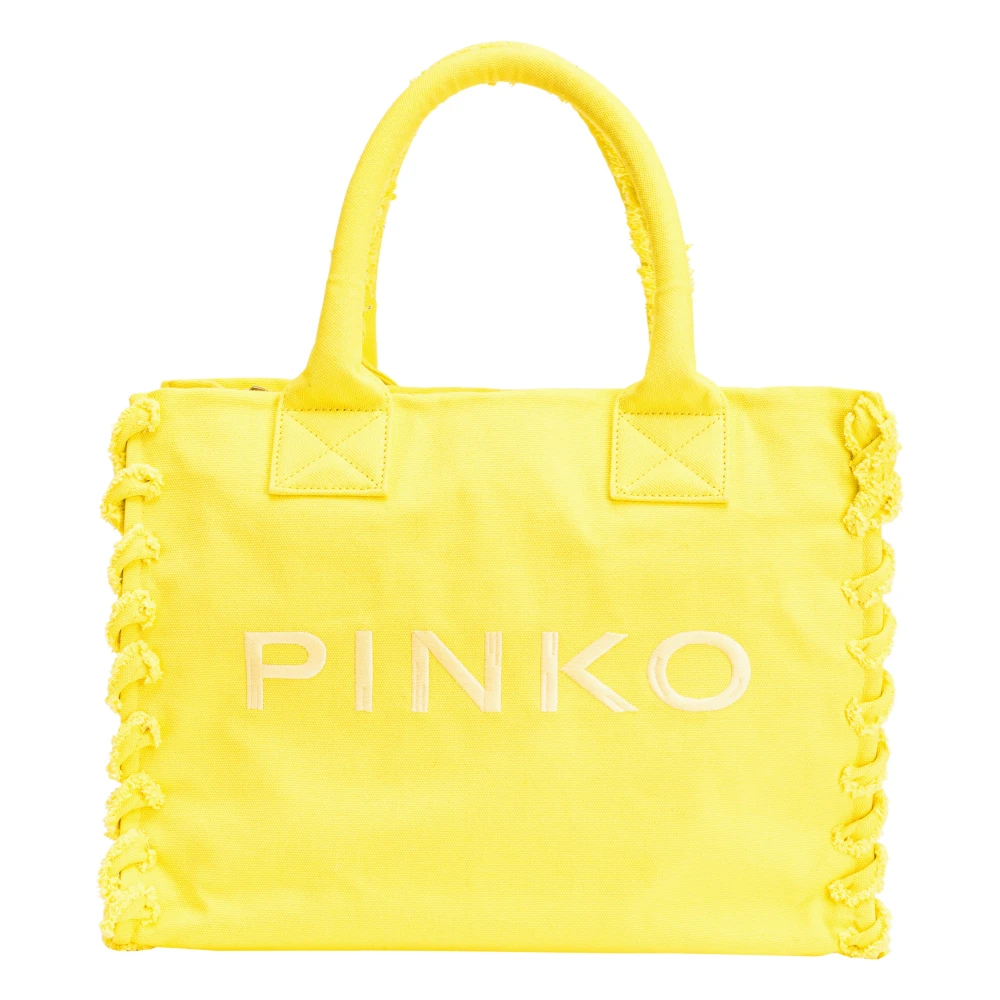 Pinko Strand Shopper Tas Yellow Dames