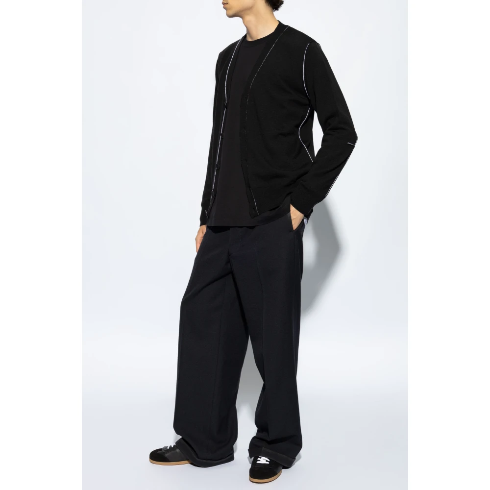 MM6 Maison Margiela V-hals Cardigan Black Heren