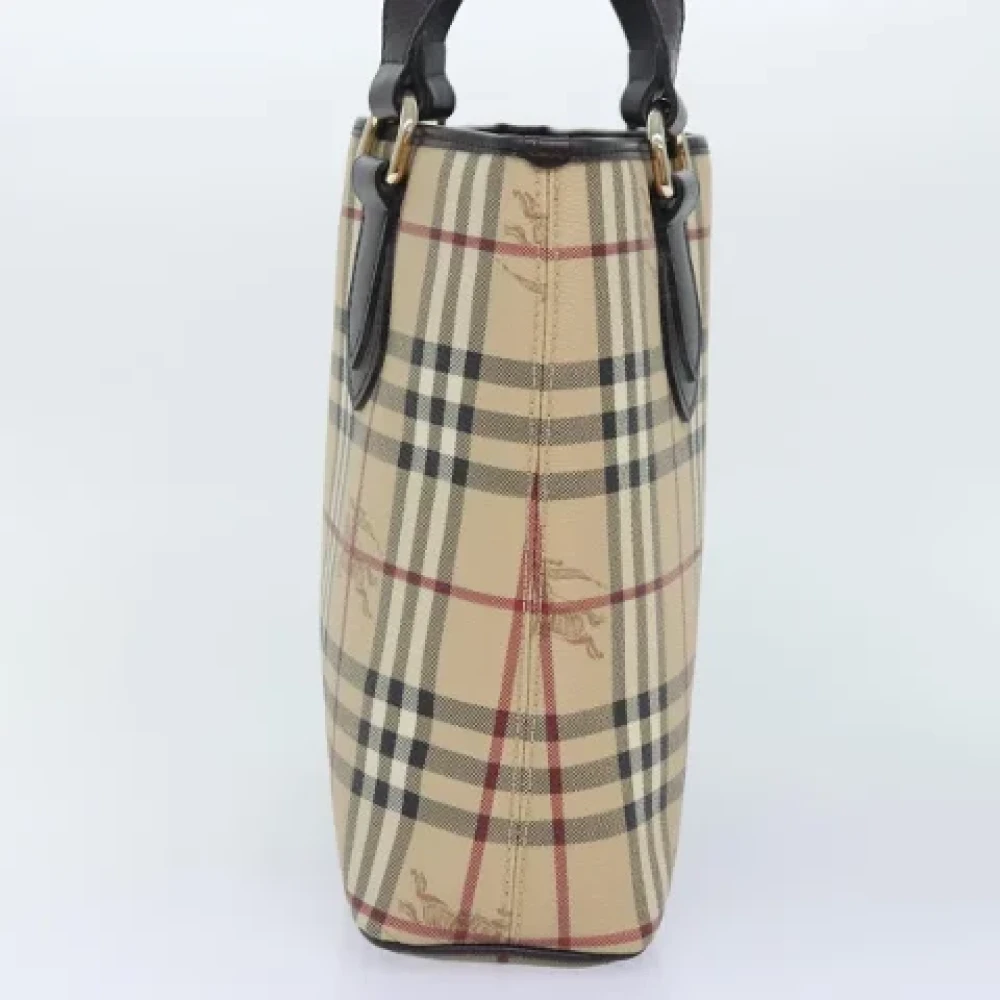 Burberry Vintage Pre-owned Leather handbags Beige Dames