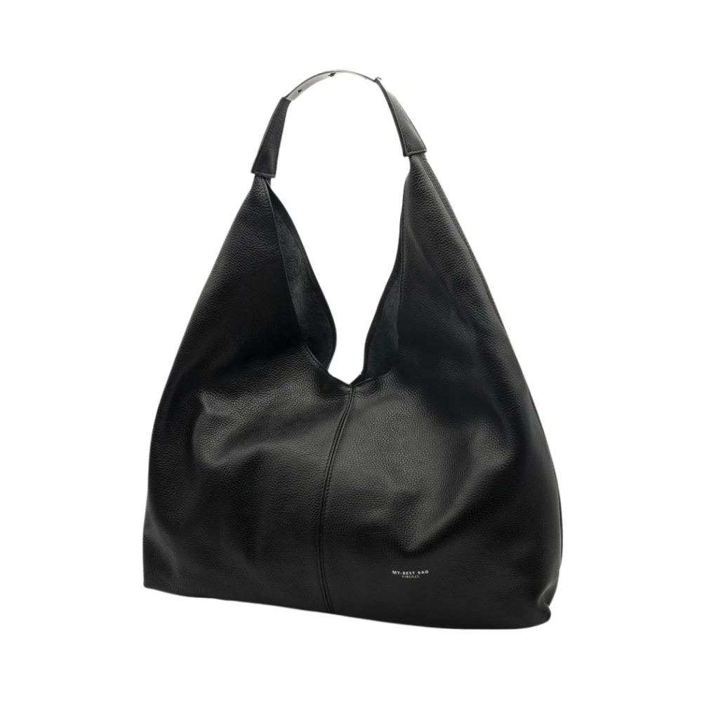 My Best Bags Women's Black Borsa A Spalla Grande - Shoulder Bags - One Size - Bags