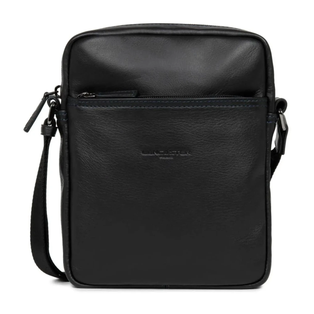 Lancaster Black Cross Body Messenger, Male, One Size, Soft Vintage Sacoche