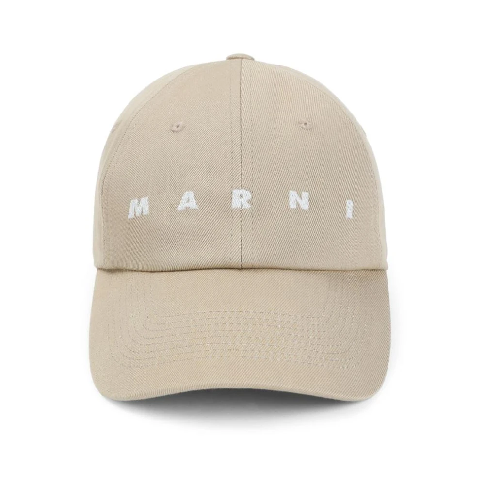 Marni Femme Gris Accessoires, Taille: One Size Casquette De Baseball Avec Logo Brodé