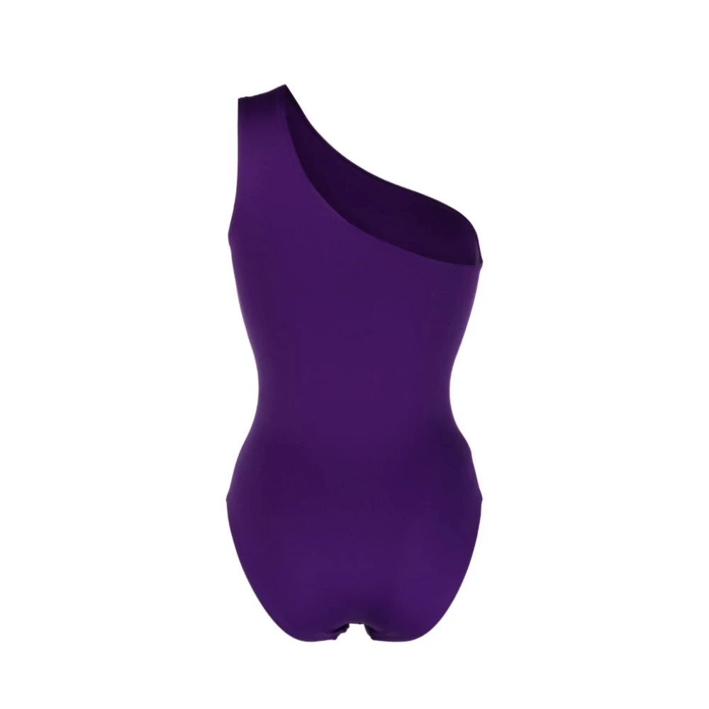 Eres Eén-Schouder Donkerpaarse Badpak Purple Dames
