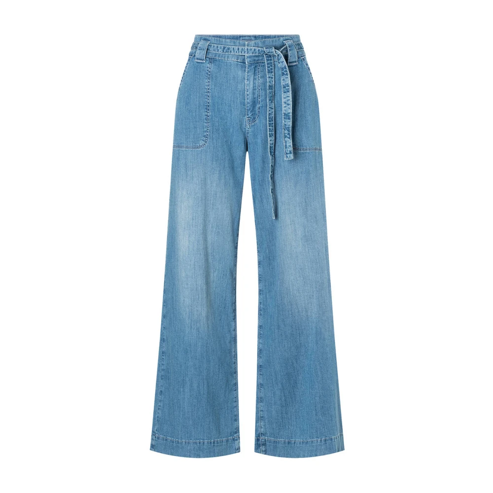 MAC Straight leg jeans met strikceintuur model 'Sienna'