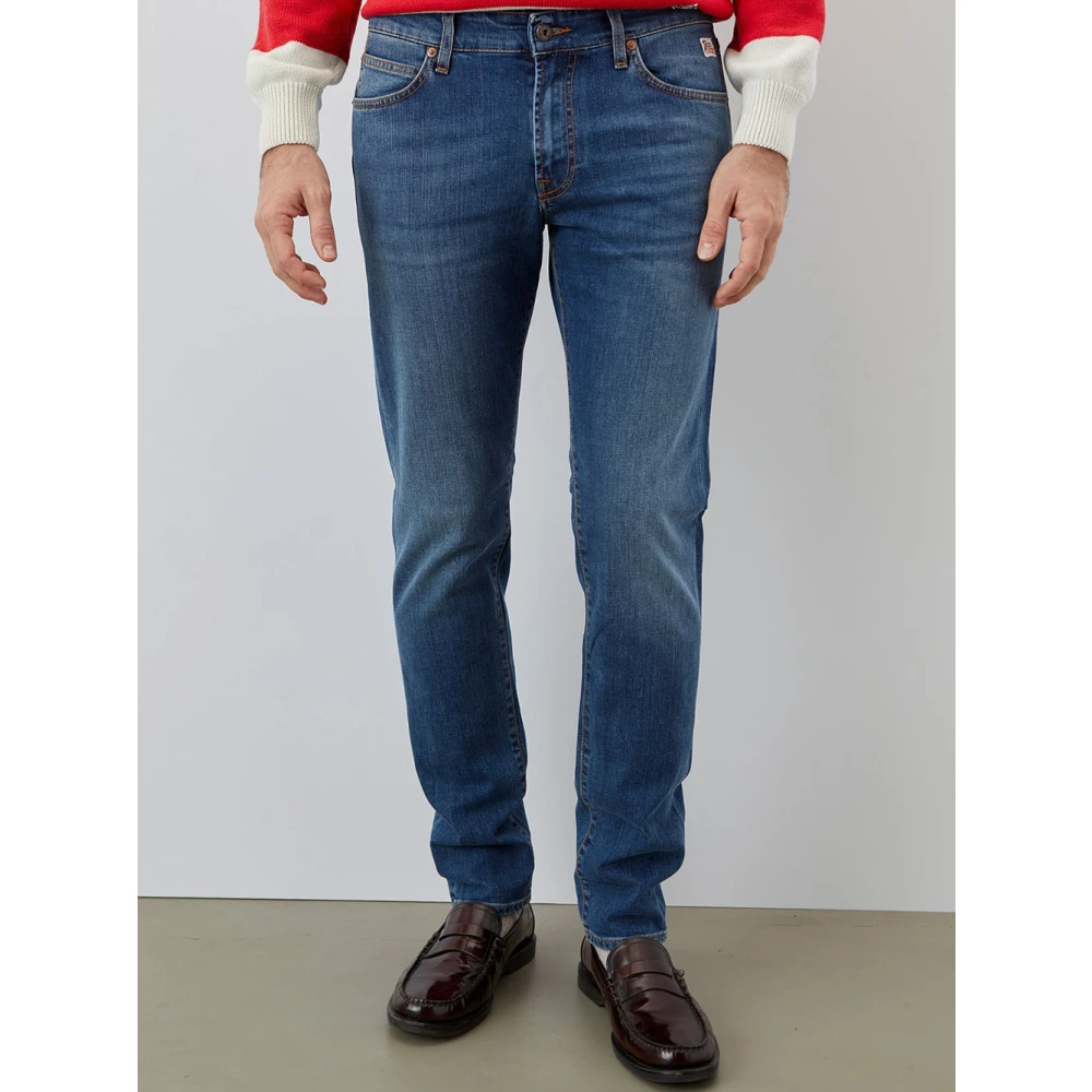 Roy Roger's Slim Fit Denim Jeans met Medium Wassing Blue Heren