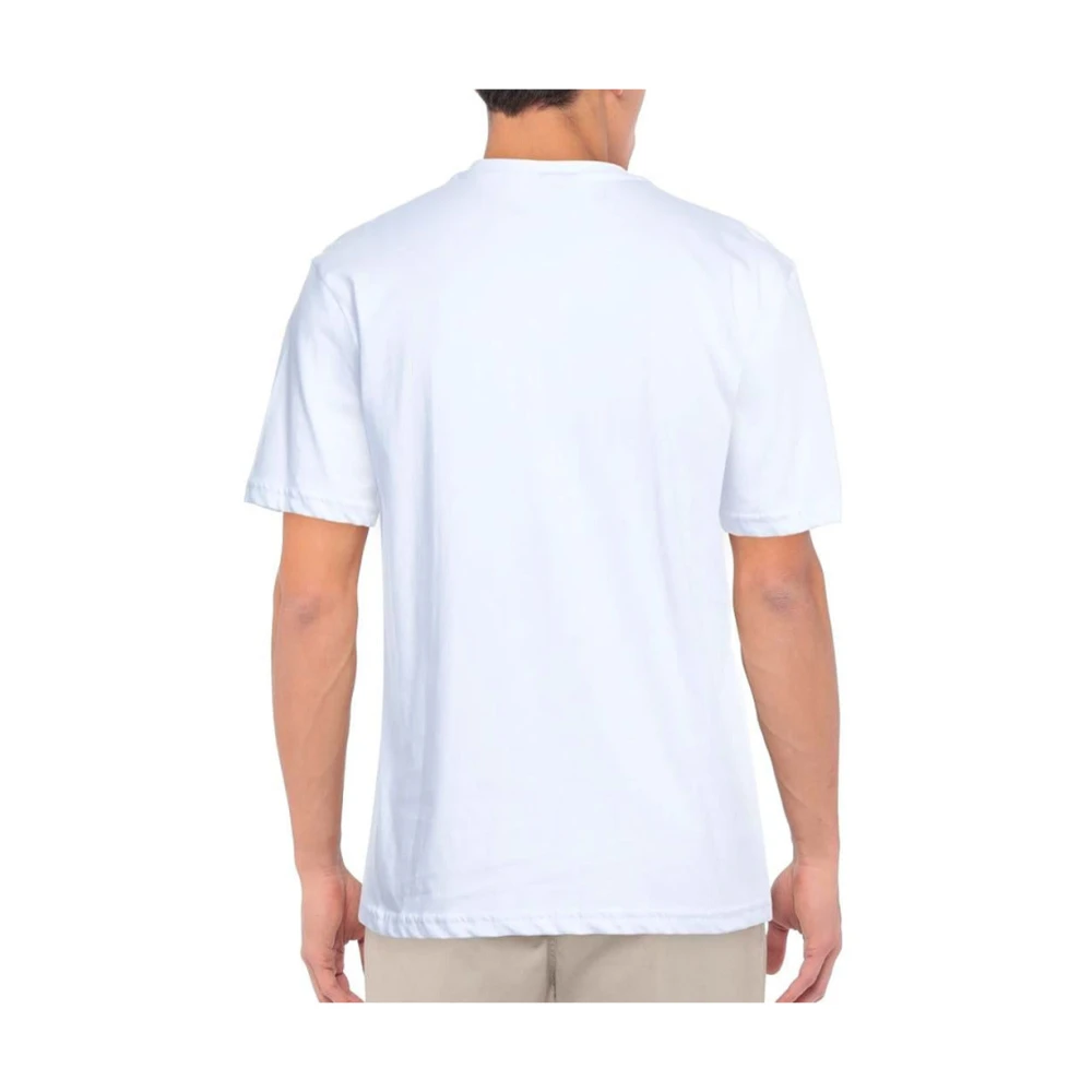 North Sails Witte Katoenen Logo Print T-shirt White Heren