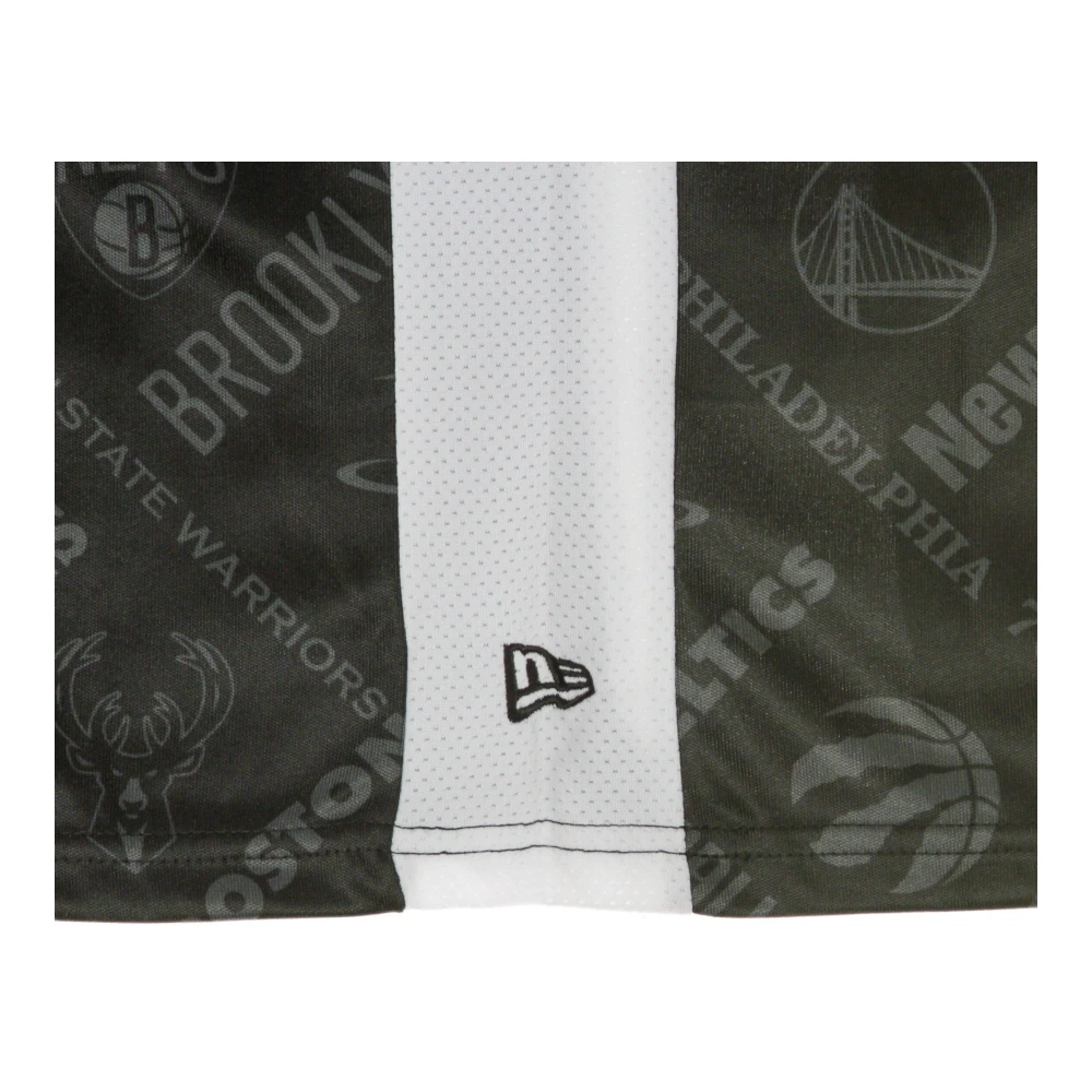 new era NBA Basketball Tank Top All Over Print Black Heren