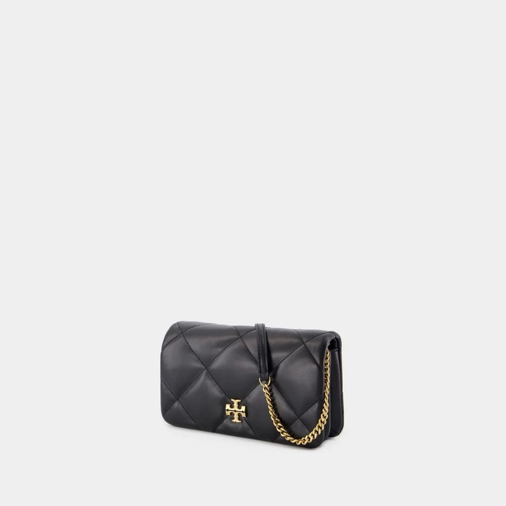 TORY BURCH Diamanten Portemonnee Op Ketting Leer Zwart Black Dames