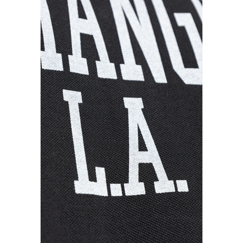 Palm Angels Polo met bedrukt logo Black Heren