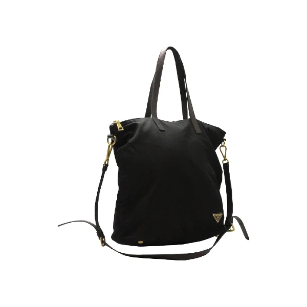 Prada Vintage Pre-owned Nylon handbags Black Dames