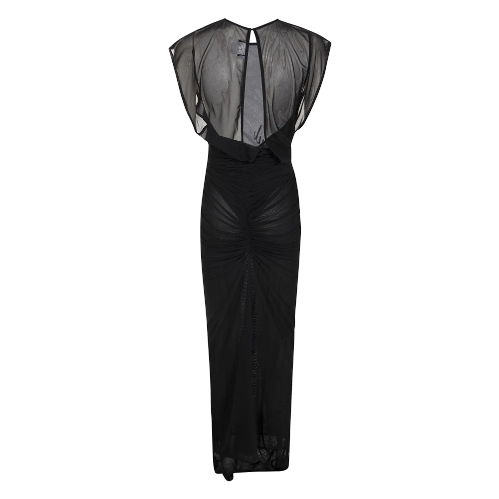 Jean Paul Gaultier Fluwelen Flock Open Rug Mouwloze Jurk Black Dames