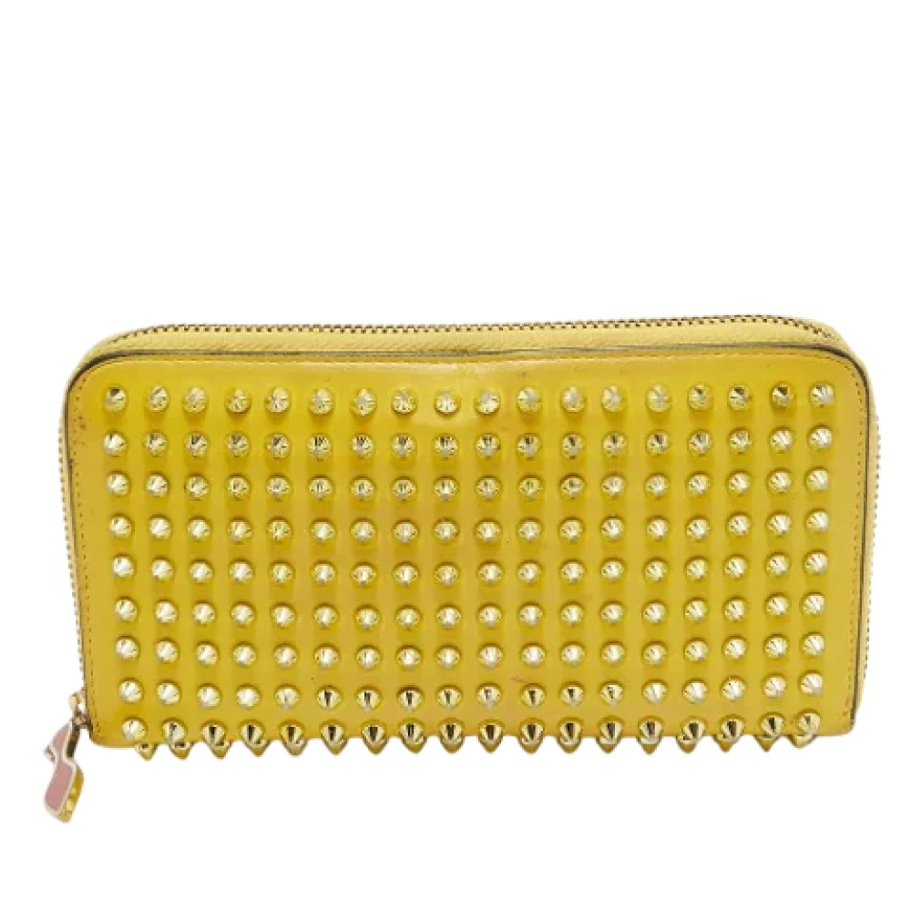 Christian Louboutin Pre-owned Leather wallets Yellow Dames