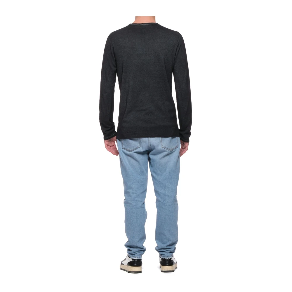 majestic filatures Trui M251-Hpu127 Gray Heren