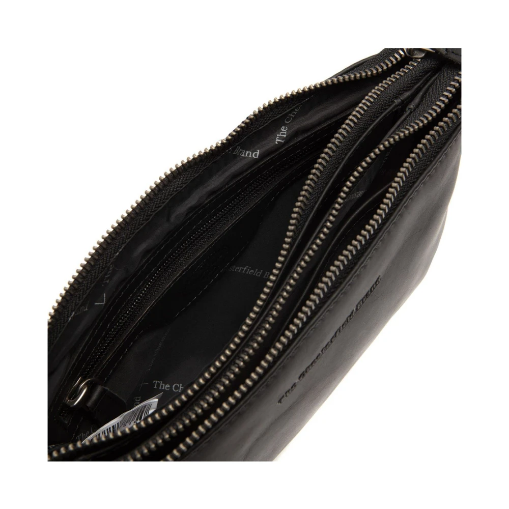 The Chesterfield Brand Stijlvolle Leren Schoudertas Black Heren