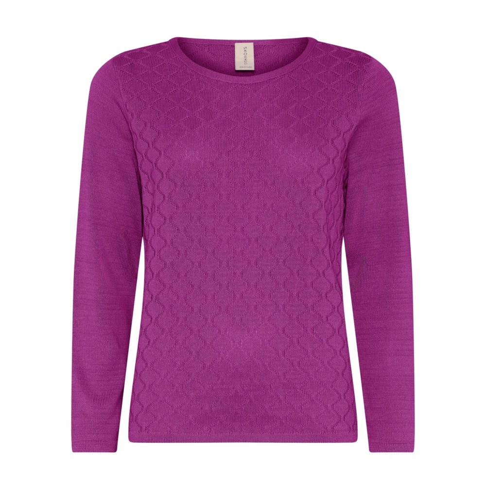 Skovhuus Vrouwelijke O-Neck Pullover Blouse Dewberry Purple Dames