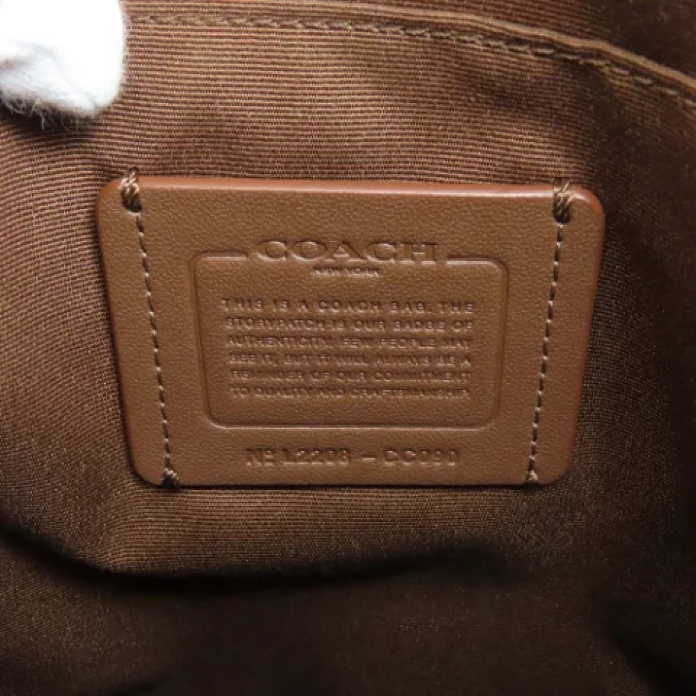 Coach Pre-owned Fabric shoulder-bags Brown Dames