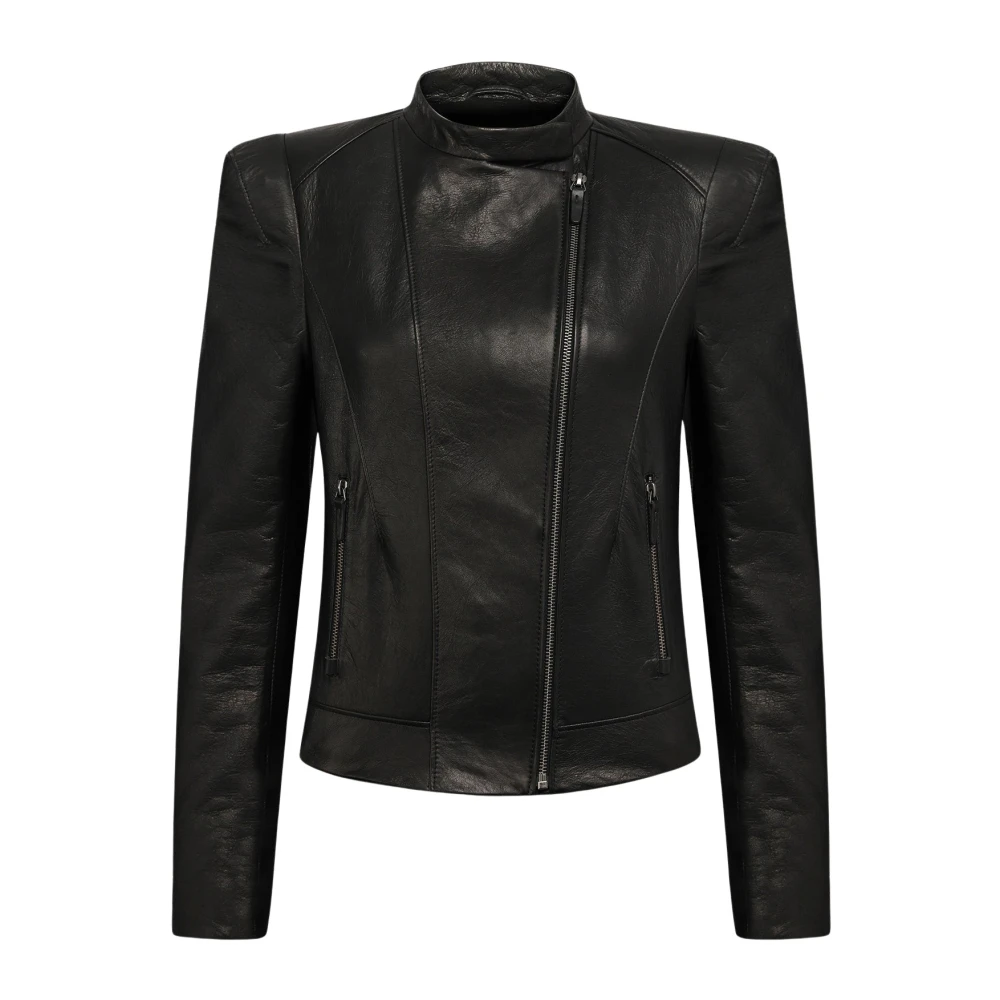 Vespucci by VSP Maze Zwarte leren jas Black Dames