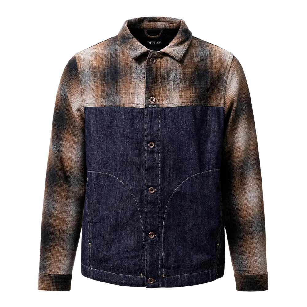 Replay Uomo Blu - Giacca M13l0 In Denim Di Cotone Indigo Da 12 Oz - Jackets - L