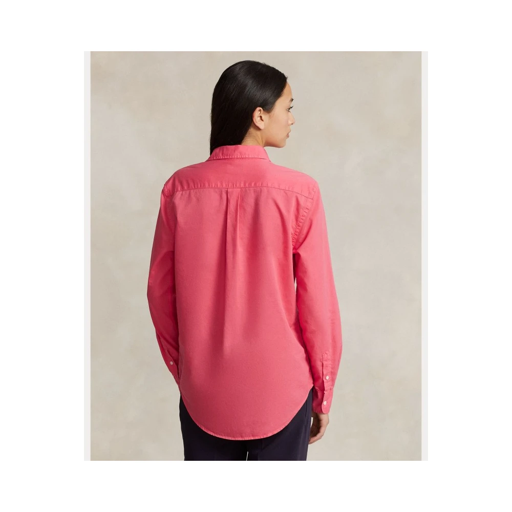 Ralph Lauren Peaceful Corail Shirt Moderne Silhouet Pink Dames