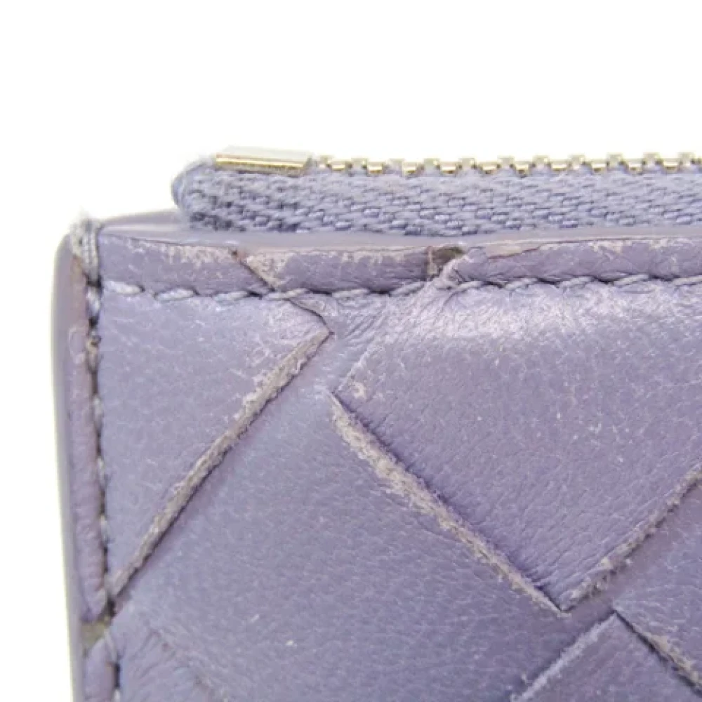 Bottega Veneta Vintage Pre-owned Leather wallets Purple Dames