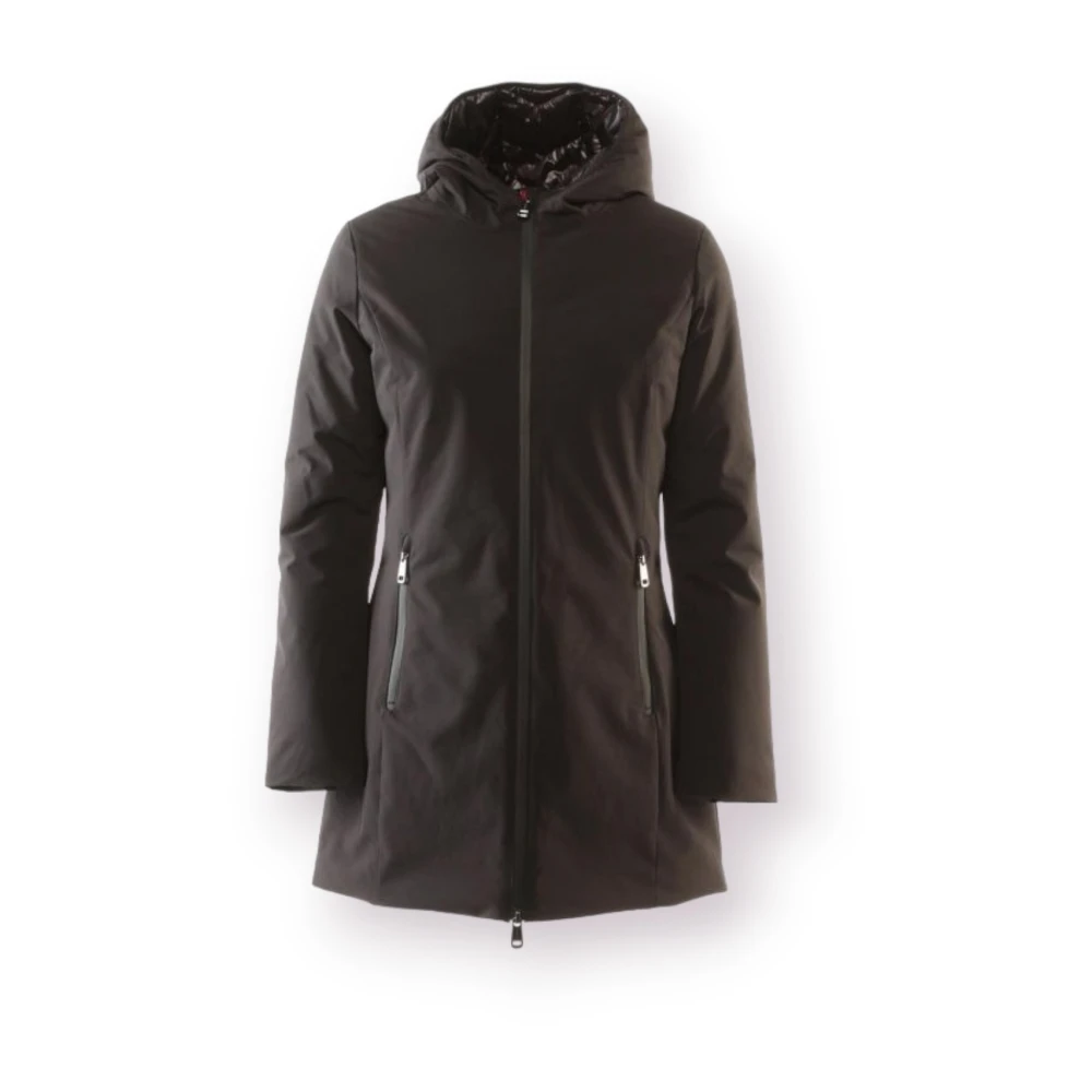 Canadiens Stijlvolle Puffer en Parka Jas Black Dames