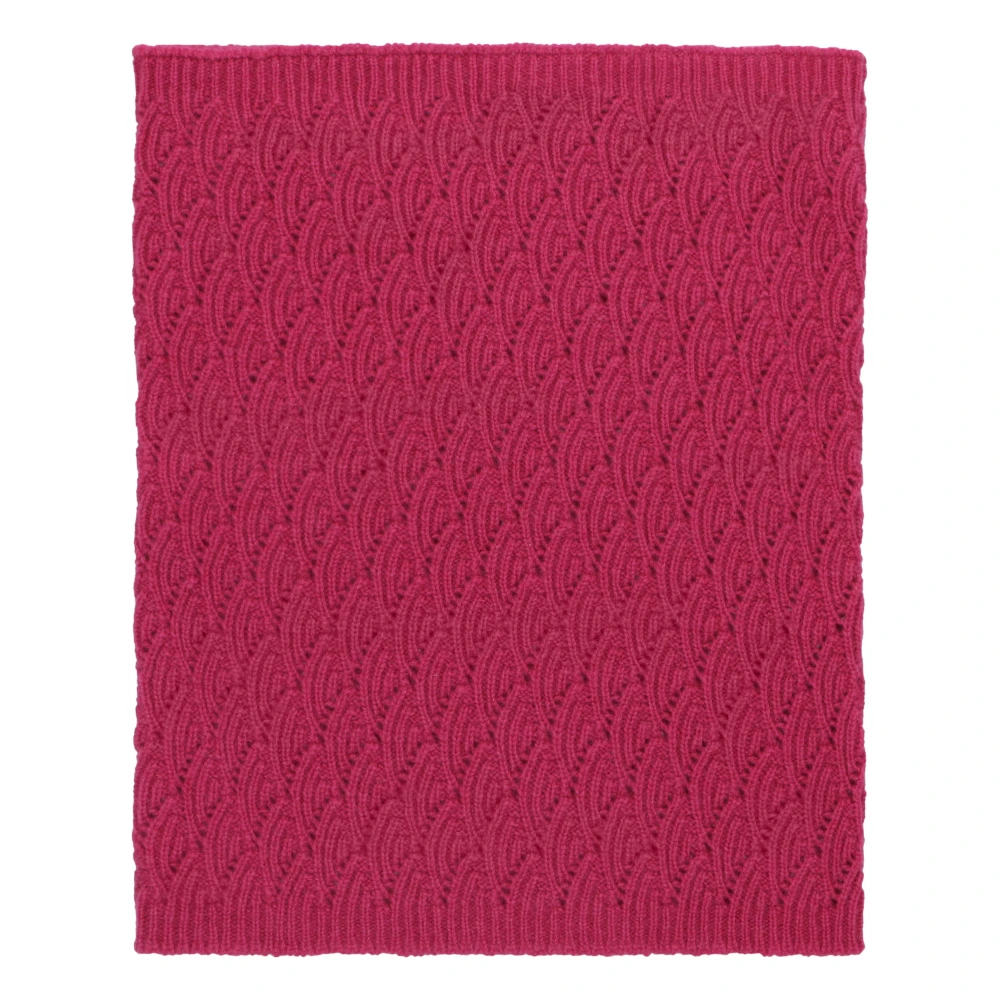 Malo Kasjmier Geribbelde Gebreide Kraag Trui Pink Dames