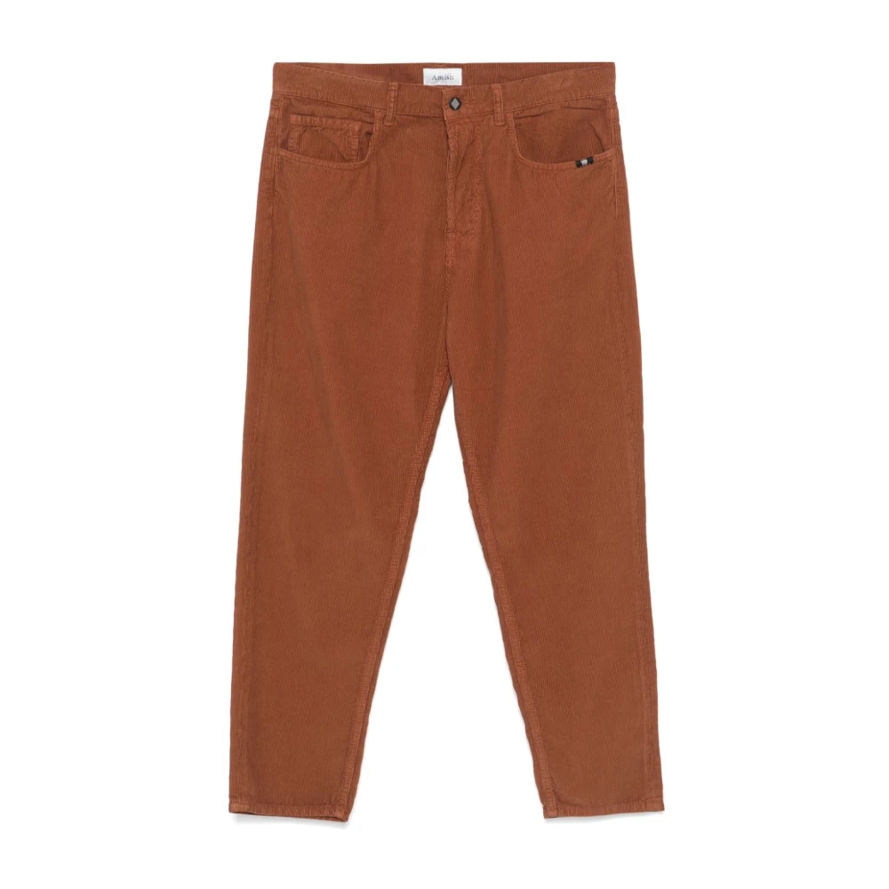 Amish Men's Brown Cotton Jeremiah Jeans Embroidered Logo - Slim Fit Jeans - W30 - Jeans