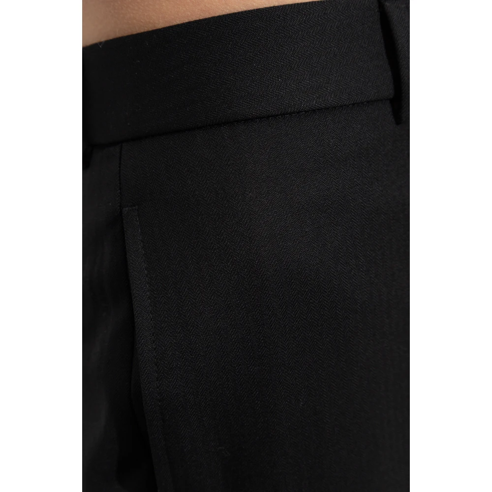 Officine Générale Wollen broek met vouw Black Dames