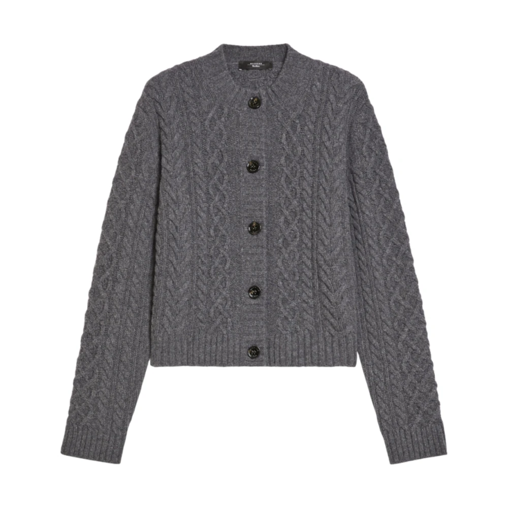 Max Mara Weekend Grijze Vest met Gevlochten Details Gray Dames