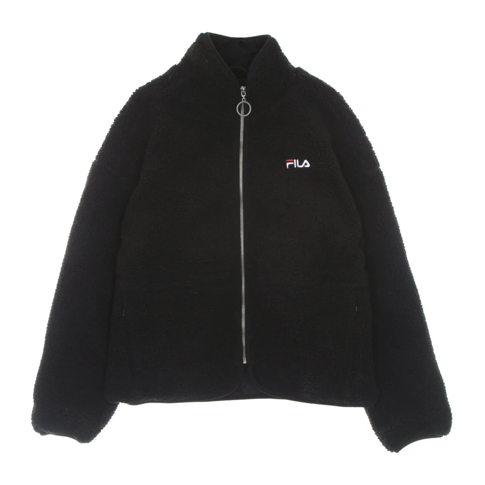 Fila Sherpa Fleece Jacka Svart Hög Hals Black, Dam