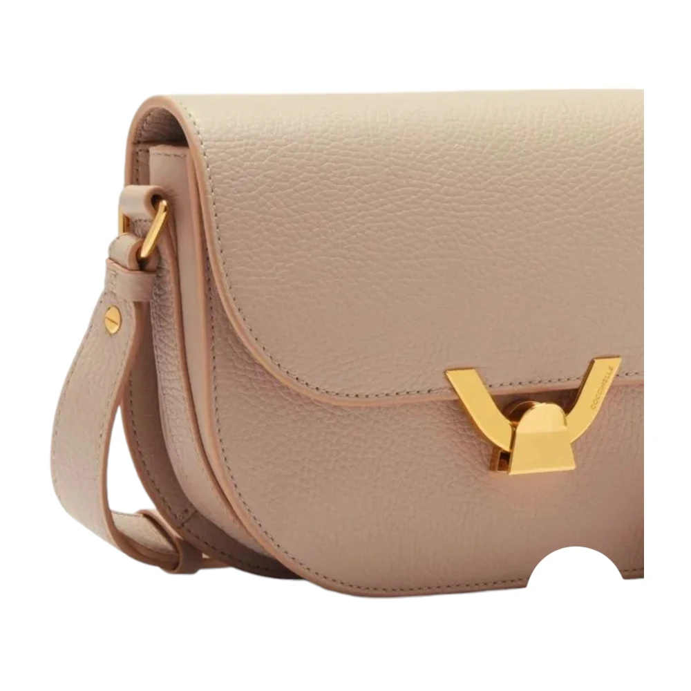 Coccinelle Gestructureerde Boxy Tas met Verfijnde Twist Pink Dames