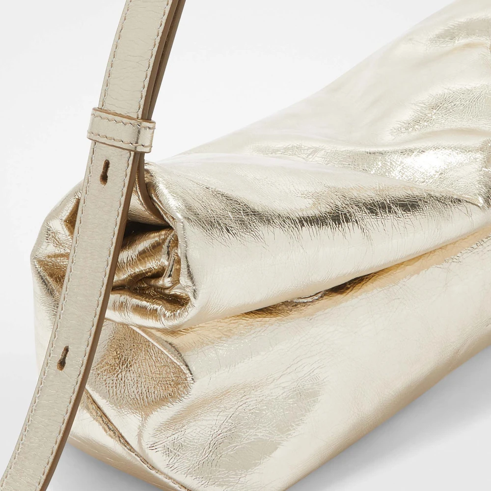 Jil Sander Platina Crossbody Tas Rollup Stijl Gray Heren