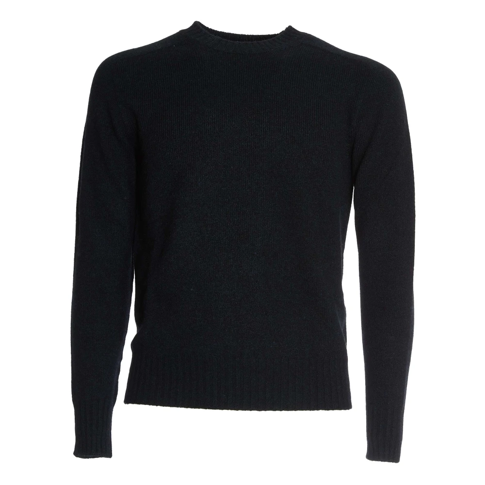 Malo Blauwe Crew Neck Kasjmier Trui Blue Heren