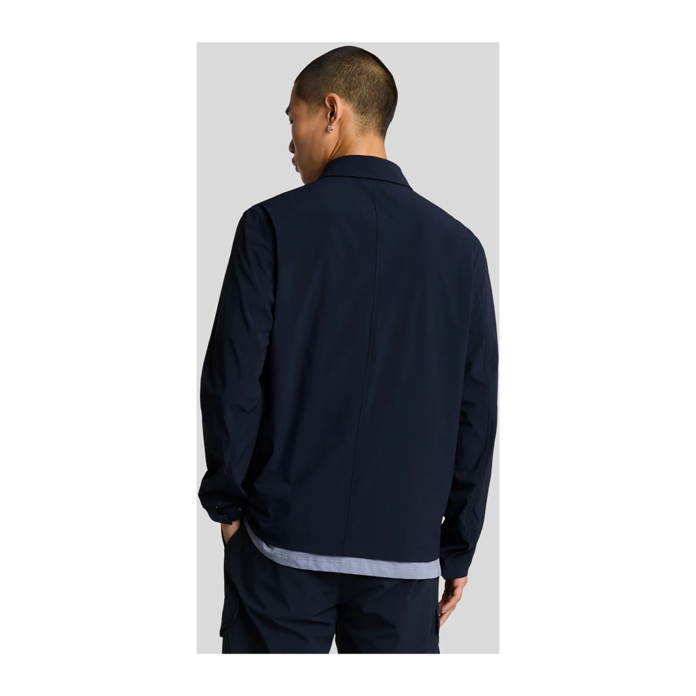 Lyle & Scott LS Geweven Shirts Nylon Zak Overshirt Blue Heren