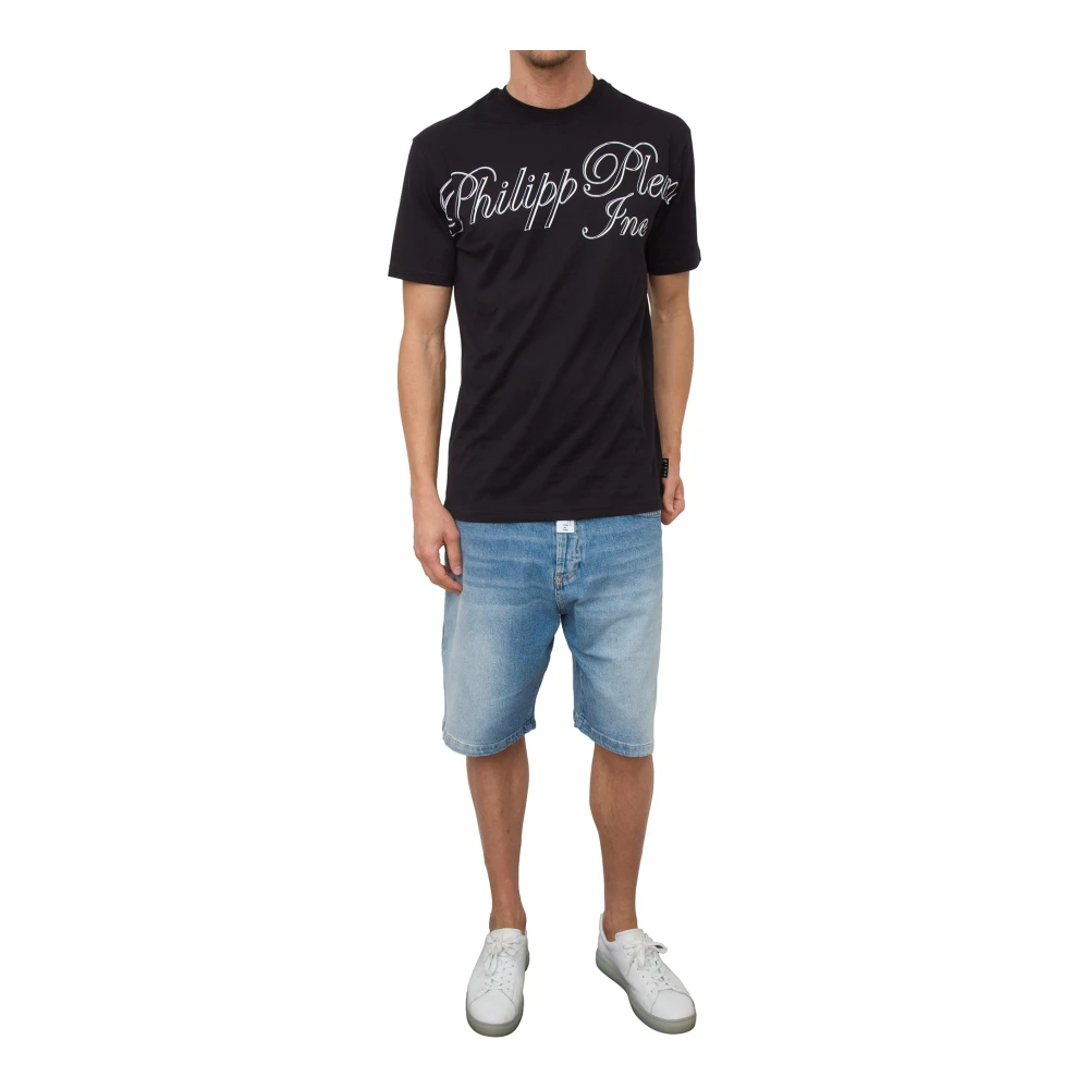 Philipp Plein Zwarte Ronde Hals T-shirt Black Heren