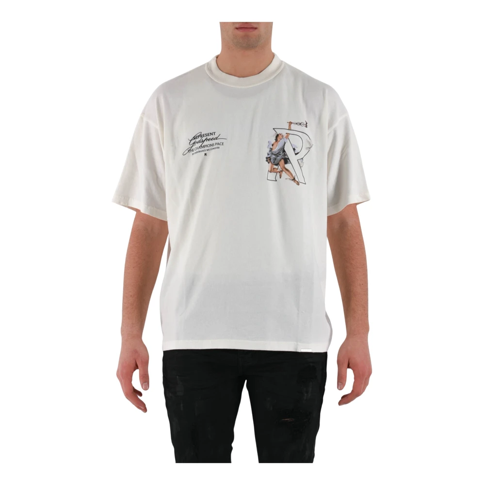 Represent Katoenen oversized T-shirt met print White Heren