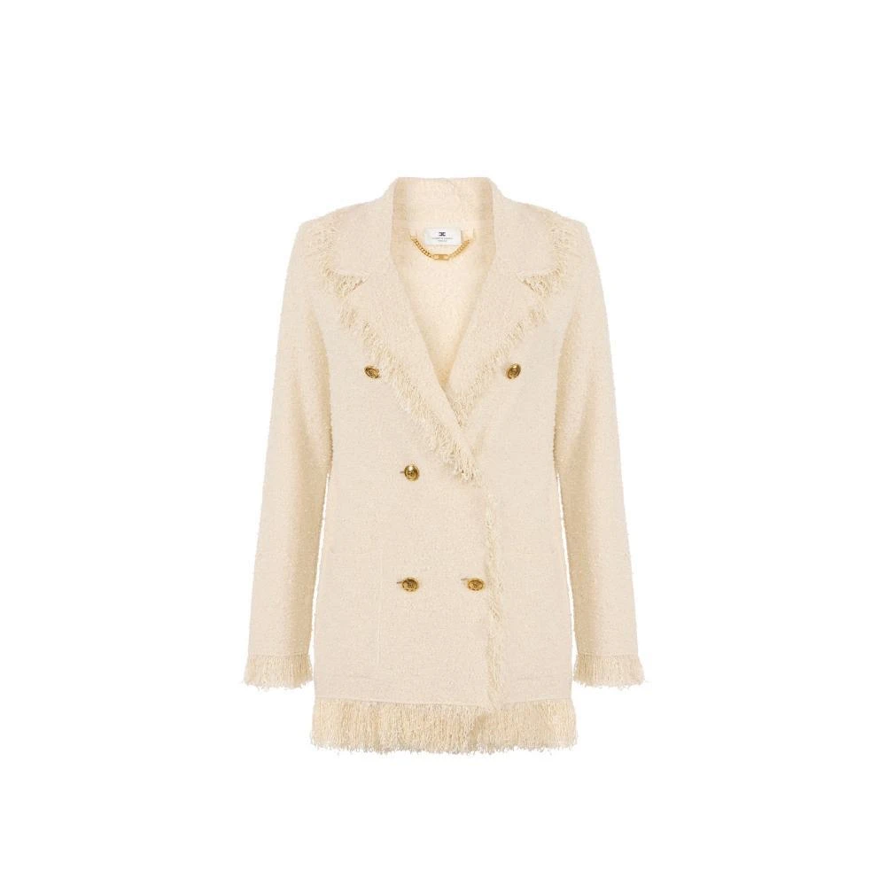 Elisabetta Franchi Women's Yellow Knitwear - Blazers - S - Jackets