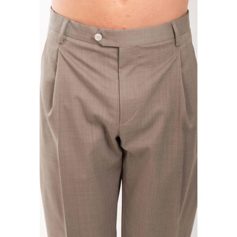Briglia Verfijnde wollen broek Beige Heren