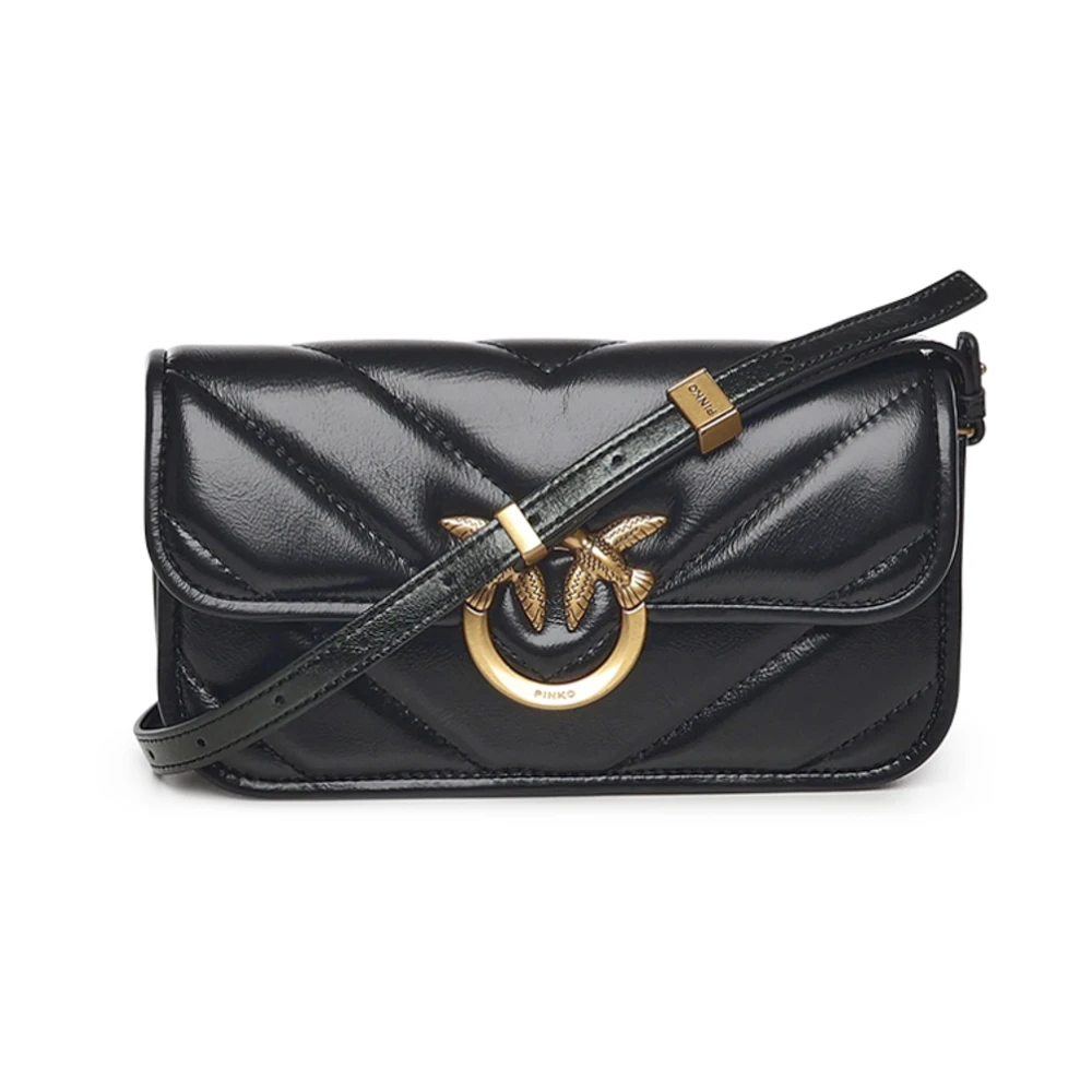 Pinko Women's Black Cross Body Bags, One Size, Love Bag Box Baguette