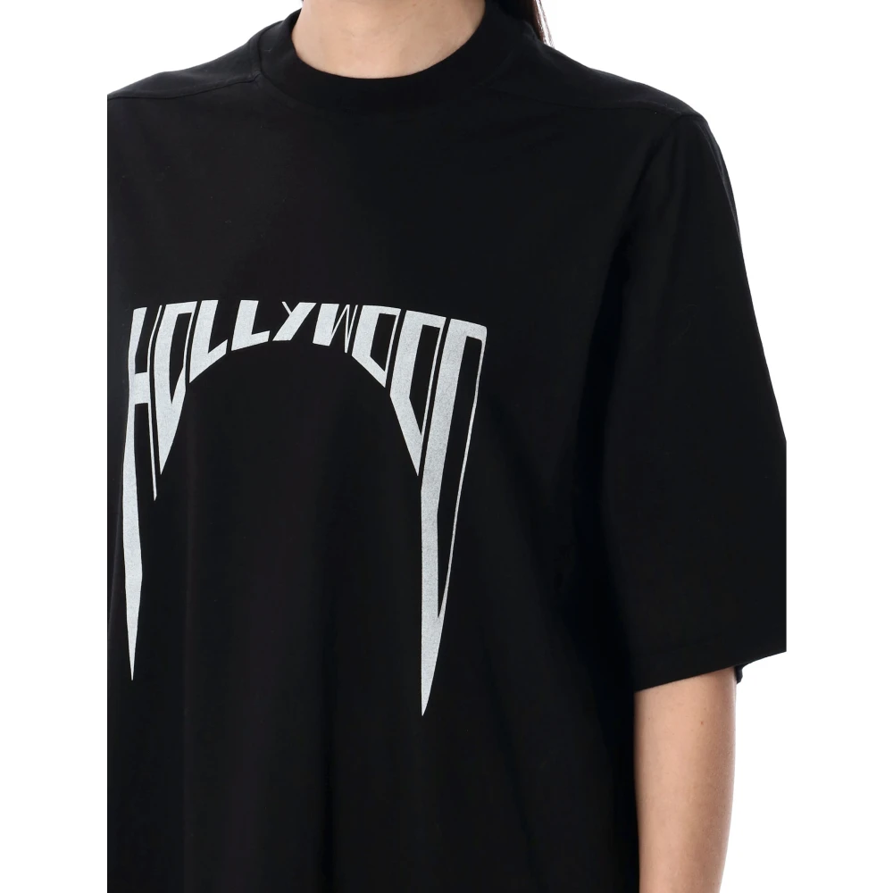 Rick Owens Zwarte Milk T-shirt Jumbo Ss25 Black Dames